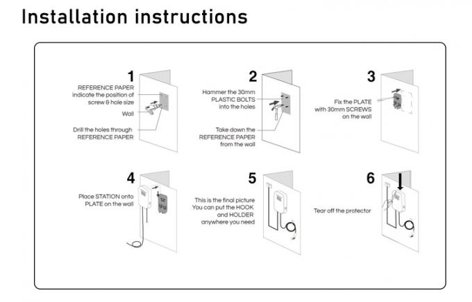 화면 7KW와 EV-HW 전기 자동차 뒷 판넬 충전기 총기 전선 3