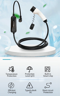 Residential Level 2 Ev Charger 16a 3.5kw J1772 Type Home Portable