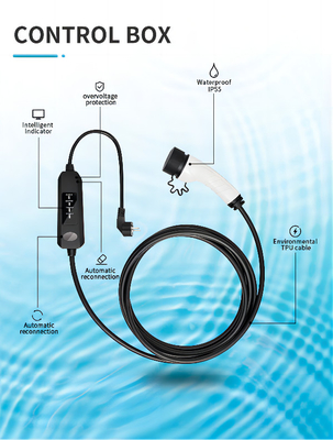 Residential Level 2 Ev Charger 16a 3.5kw J1772 Type Home Portable