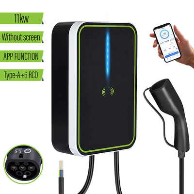 전기 자동차 벽 상자 AC EV 충전기 11 kw 5m은 APP OEM ODM으로 3 단계 380v 16A를 배선합니다